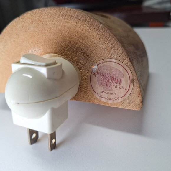 Spinning Aspen Studio Lighthouse Nightlight Wooden Works Canon City Colorado Art - Picture 6 of 9